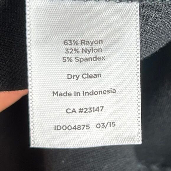 Talbots Black Sleeveless Sheath Dress Pleated Waist Classic LBD Minimalist sz 16 - Picture 11 of 12